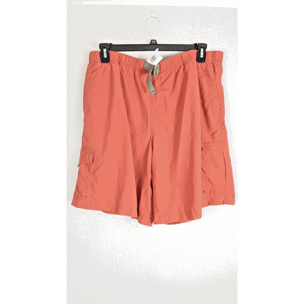Columbia Men's XL Red Cargo Hiking Shorts – Lightweight Quick-Dry Outdoor Shorts